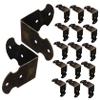 Antique Iron Corner Protectors for Wooden Boxes, 20 Pieces, Coffee Brown view 1