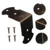 Antique Iron Corner Protectors for Wooden Boxes, 20 Pieces, Coffee Brown view 4