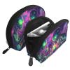 Cosmic Alien Makeup Bag, Neon Print, 2-Piece Set, White view 3