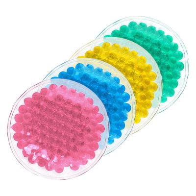 Small Round Ice Packs, 4-Piece Set, Reusable PVC Gel Cold Packs