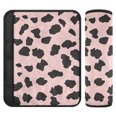 Leopard-Print Car Seat Belt Covers, 2-Pack