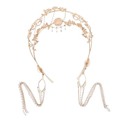 FRCOLOR Antique-Style Gold Zinc Alloy Tassel Headpiece