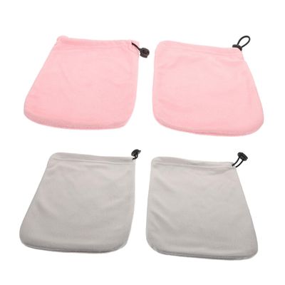 Cotton Gloves, 2 Pairs, Pink, for Hand Care and Warmth
