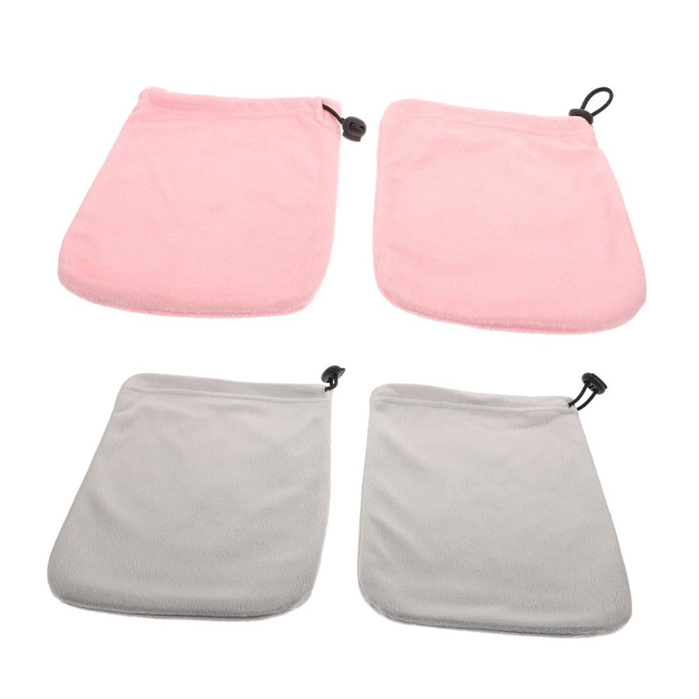 Cotton Gloves, 2 Pairs, Pink, for Hand Care and Warmth