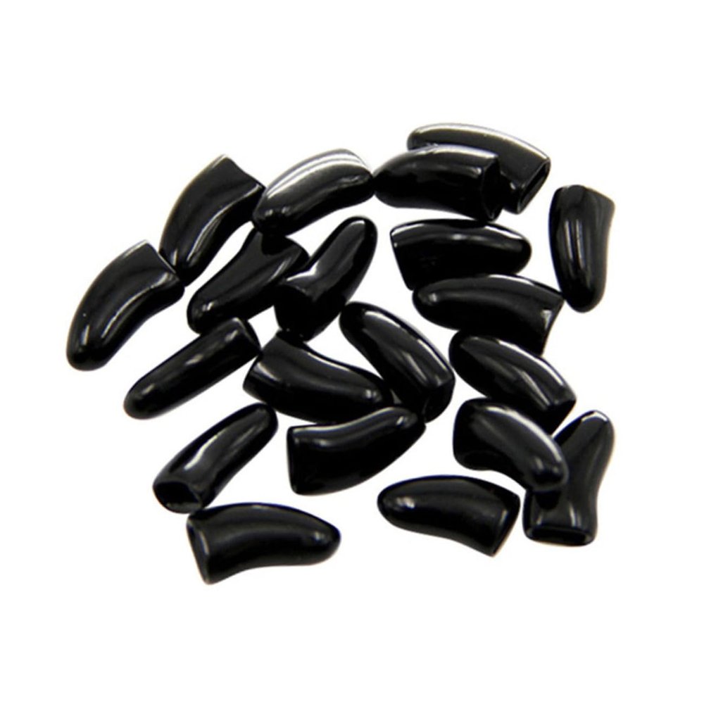 Toddmomy Rubber Nail Caps for Cats - 20 Pieces Black