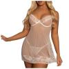 Women's Sexy Sheer Polka-Dot Lace Negligee view 1