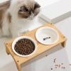 Elevated Dog Bowls with Wooden Base view 3