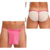 Yihuimin Men's Japanese Fundoshi T-Back G-String Loincloth Underwear, Pink, XL view 3