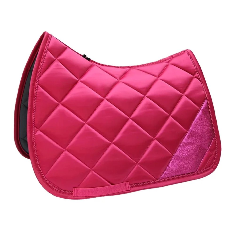 XPJYUA Equestrian Products Horseing Saddle Pad Set, Crocheted Ear Bonnet, Horse Polo Wraps, Glittery Saddle Pad (GP Saddle Pad)