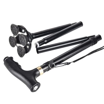 Height-Adjustable Folding Walking Cane