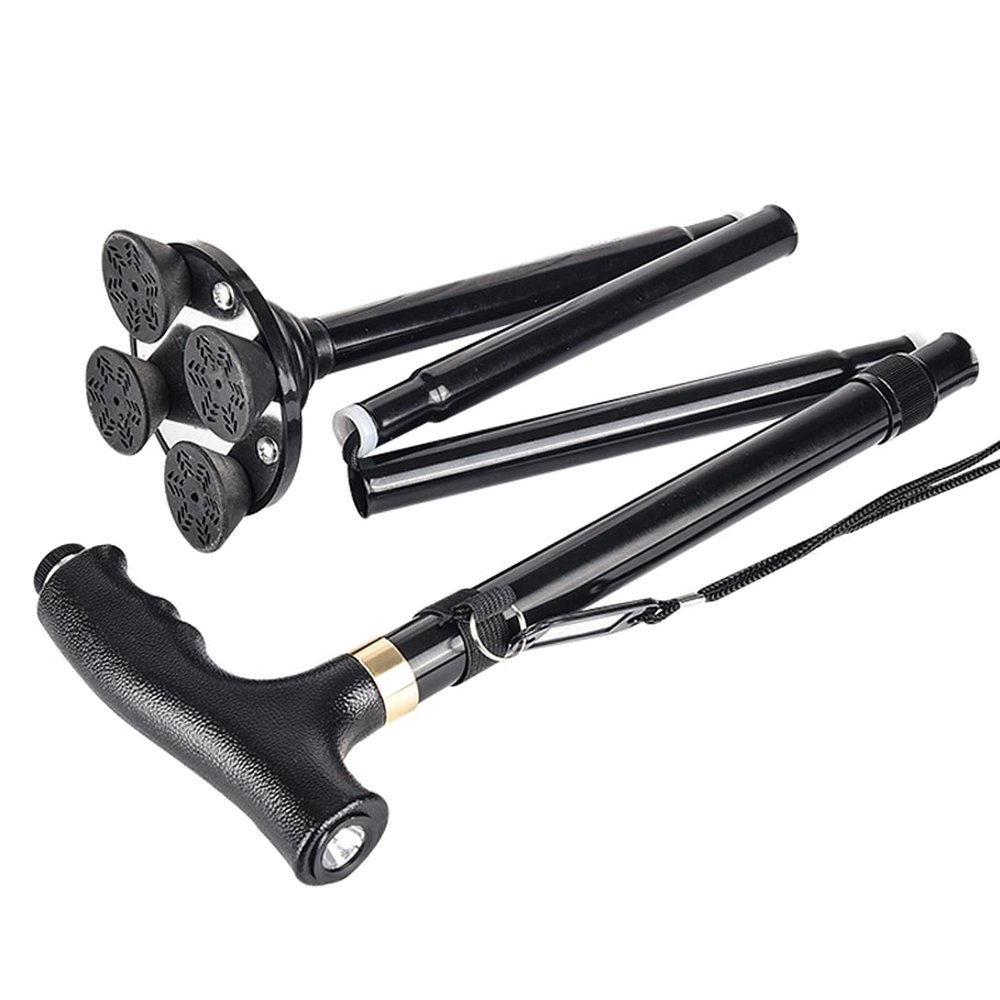 Height-Adjustable Folding Walking Cane