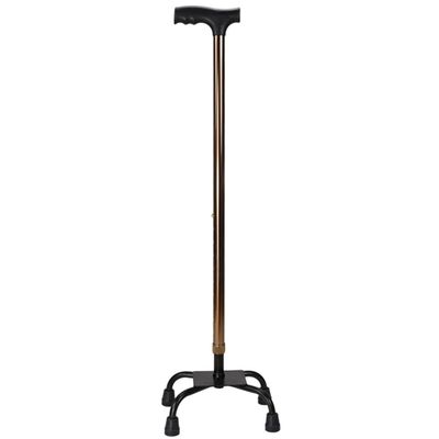 Tetrapod Walking Cane, Height-Adjustable with Wide Base and Comfortable Handle