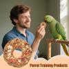 Bexdug Treats for Cockatiels | Bird Toy - Grain-Based Donut Shape for Engagement and Training for Lovebirds & Aviary Accessories view 2