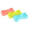 VANZACK Plastic Double Bowl for Dogs and Cats, Bone-Shaped Food and Water Bowl view 1