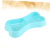 VANZACK Plastic Double Bowl for Dogs and Cats, Bone-Shaped Food and Water Bowl view 3