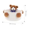 SOLUSTRE Large Woven Cotton Rope Storage Basket with Cartoon Design view 2