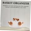 SOLUSTRE Large Woven Cotton Rope Storage Basket with Cartoon Design view 4