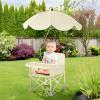 Folding Travel Booster Seat with Tray and Umbrella view 3