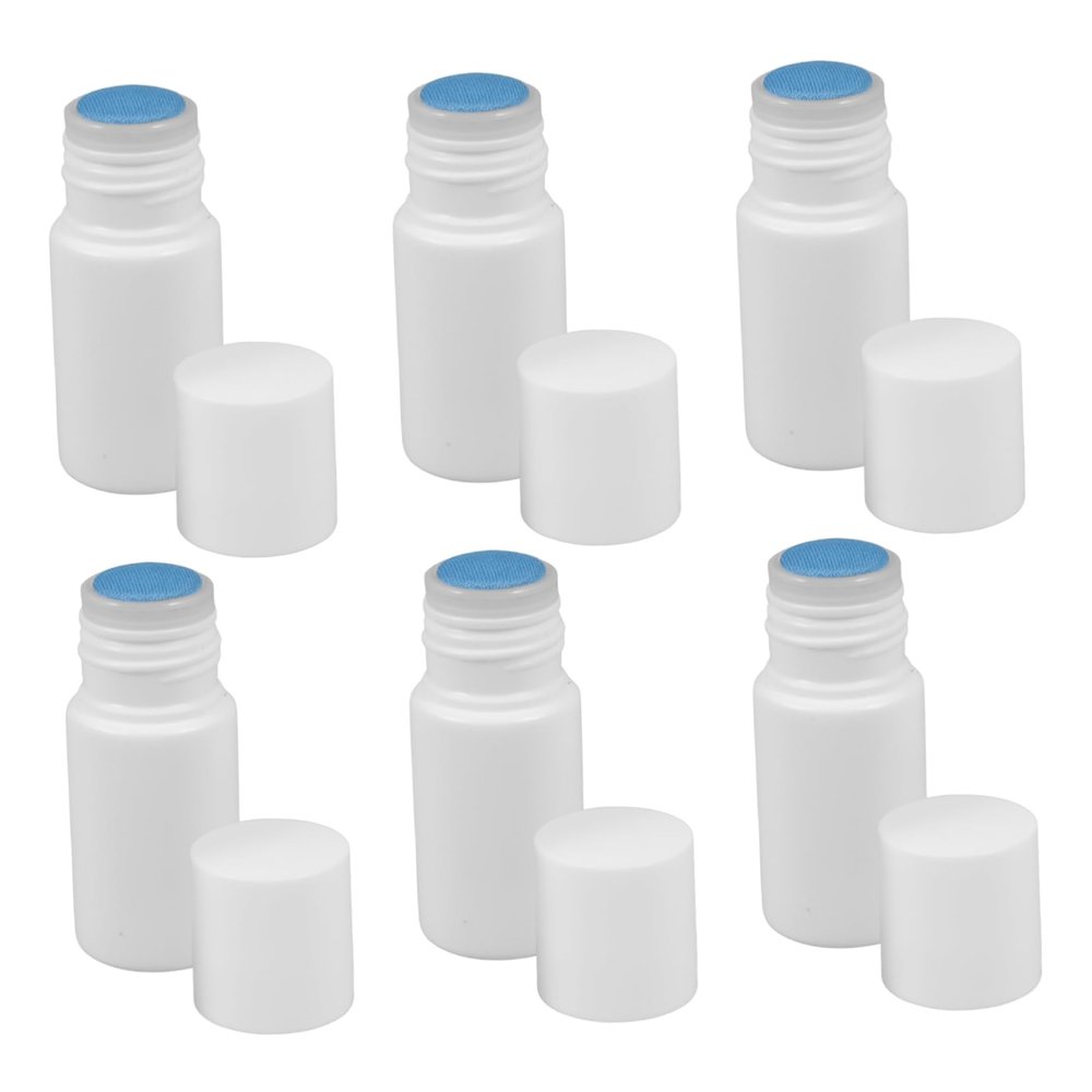 Ciieeo Refillable Applicator Bottles with Sponge Tips, 20 mL Plastic, 6-Pack
