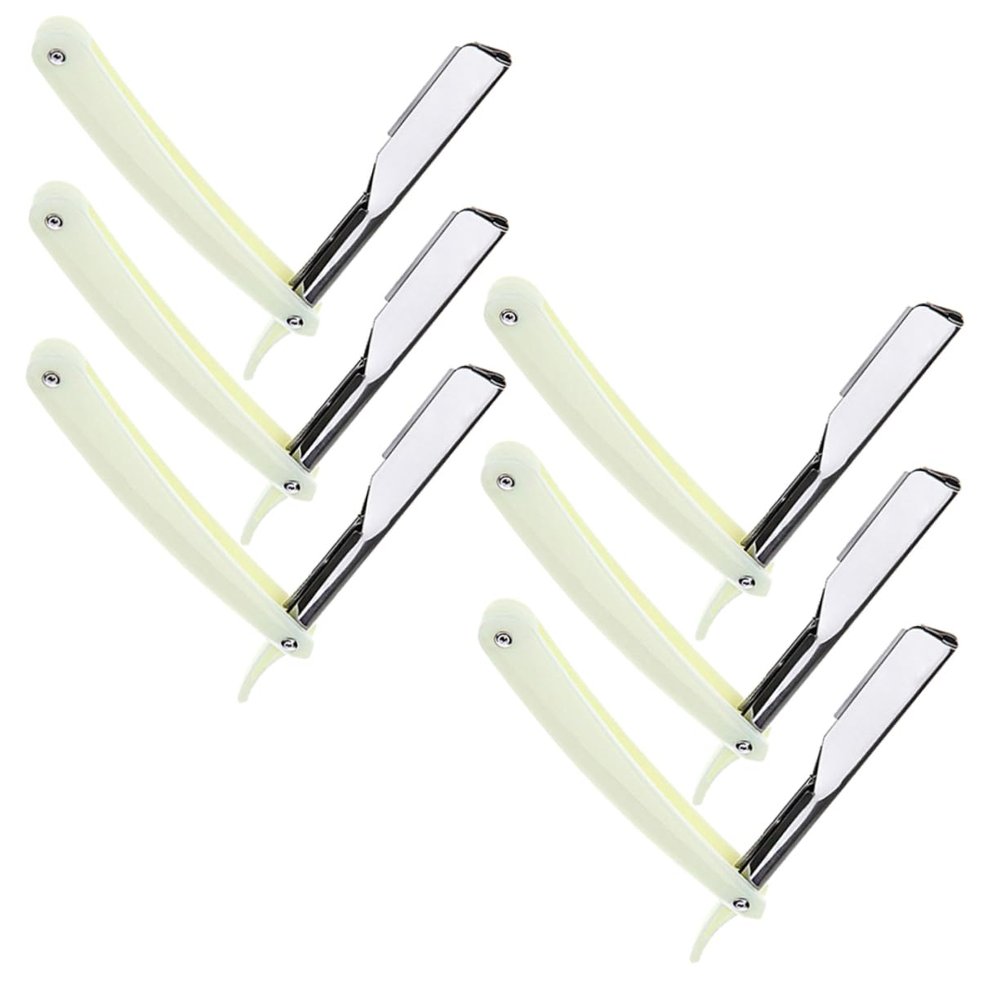 VALICLUD 6-Piece Vintage Steel Razor Holders, White, for Men