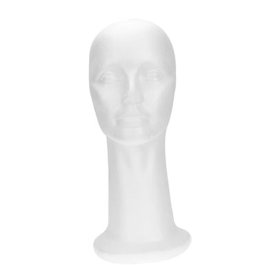 VICASKY White Foam Head Model for Wigs, Lightweight Portable Display Stand for Store Windows, Painting, and Photography