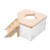 Kisangel Hamster Dust Bath Containers, Transparent, Large, 2-Piece PET Set view 1