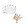 Kisangel Hamster Dust Bath Containers, Transparent, Large, 2-Piece PET Set view 2