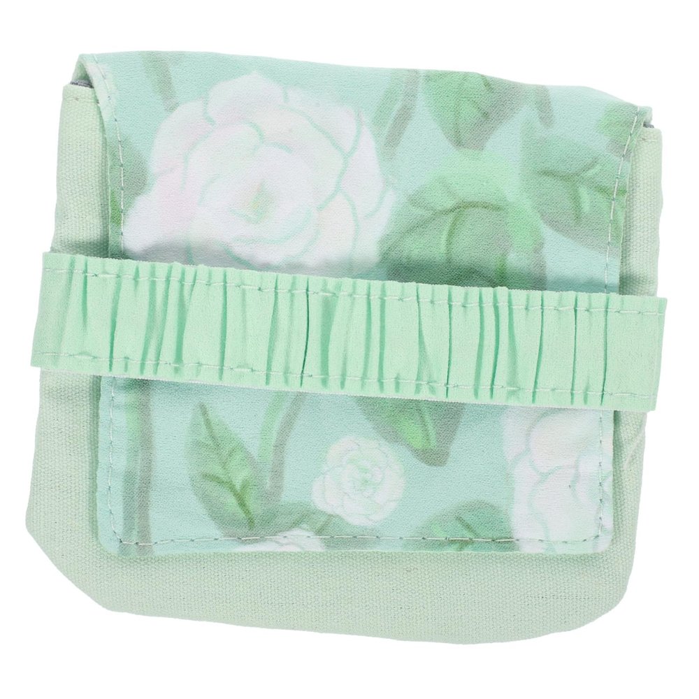 Portable Fabric Period Pouch, Compact for Women, White