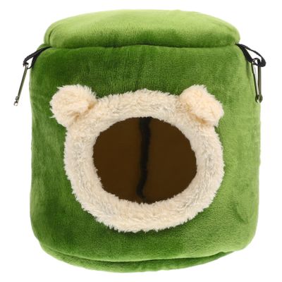 Toyvian Soft Sponge and Fabric Hamster Hammock in Stump Shape