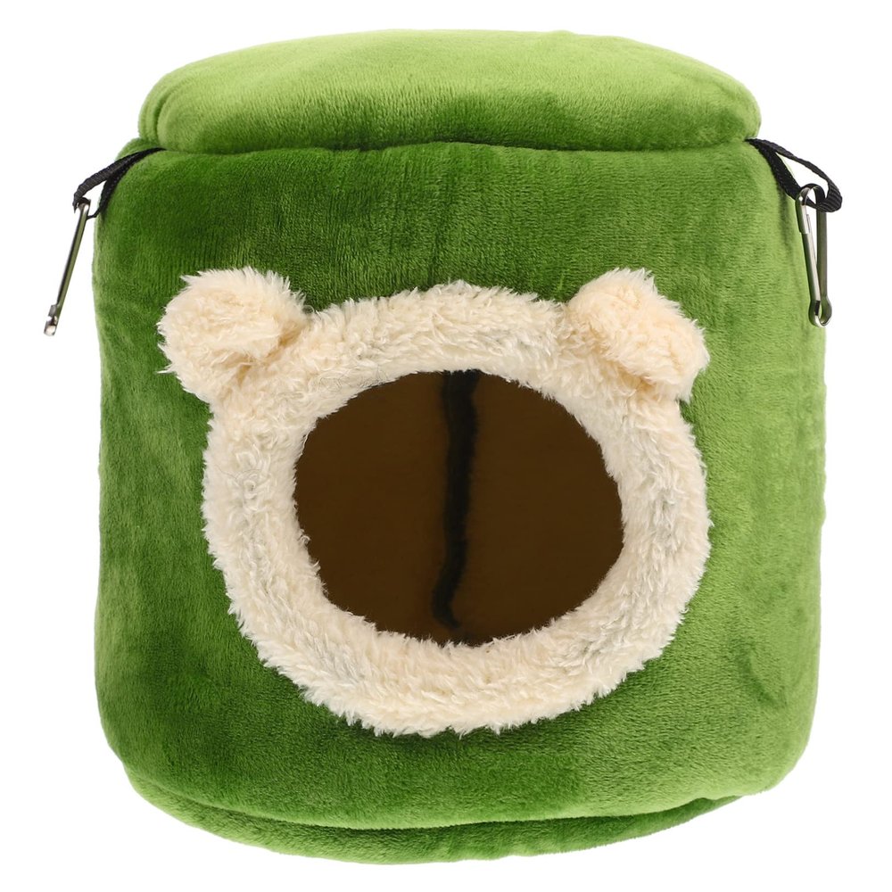 Toyvian Soft Sponge and Fabric Hamster Hammock in Stump Shape