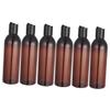 Portable 250 ml Brown PET/PP Travel Bottles, 6-Pack view 1