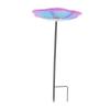 HEMOTON Bird Bath and Feeder Station for Gardens with Ground Stake, Blue view 1