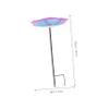 HEMOTON Bird Bath and Feeder Station for Gardens with Ground Stake, Blue view 2