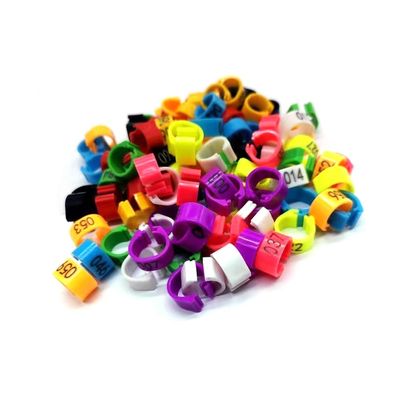 HJHLYJQBF Pigeon Leg Bands, Numbered 601–700, Mixed Colors, 25 mm (0.98 in)