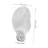 VICASKY White Grandma Wig for Women, Synthetic Costume Wig with Bun view 2