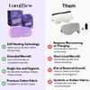 LumiDew Self-Heating Steam Eye Masks for Sleep, Dry Eyes, Travel, Unscented, 16 Count view 4