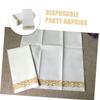 50 Disposable Paper Napkins, White, 40 x 30 cm view 4