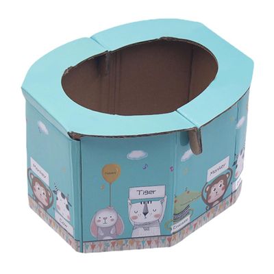 Supvox Portable Folding Children's Toilet Made of High-Density Corrugated Cardboard