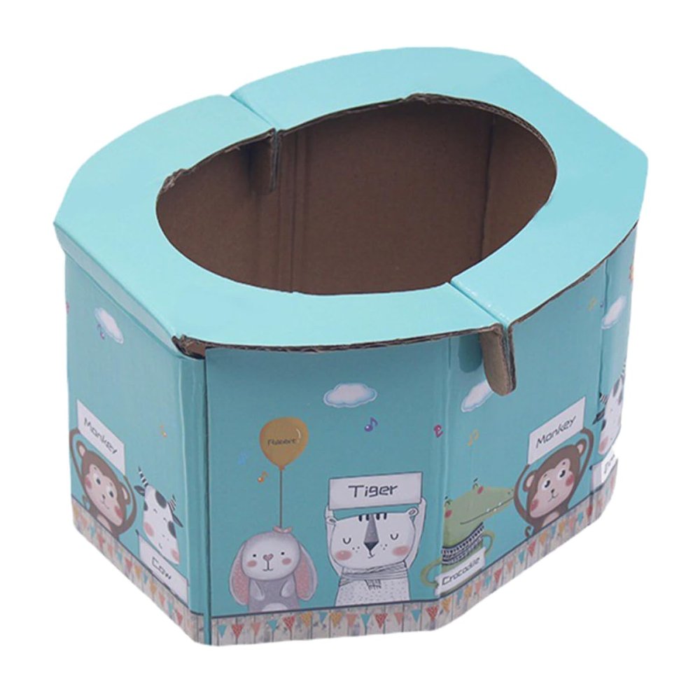 Supvox Portable Folding Children's Toilet Made of High-Density Corrugated Cardboard