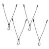 minkissy 4-Piece Windproof Hood Clips, Adjustable Hat Chin Straps, Elastic Hat Strap Fasteners, Black Plastic view 1