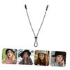minkissy 4-Piece Windproof Hood Clips, Adjustable Hat Chin Straps, Elastic Hat Strap Fasteners, Black Plastic view 4