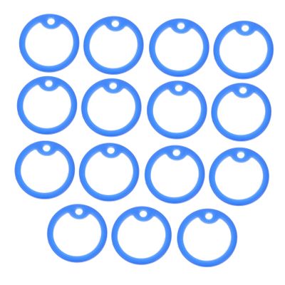HEMOTON 15 Pack Lightweight Silicone Name Tag Rings for Dog Collars