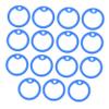 HEMOTON 15 Pack Lightweight Silicone Name Tag Rings for Dog Collars view 1