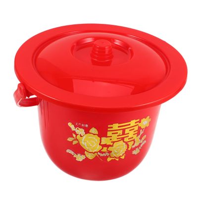 UKCOCO Portable Plastic Toilet with Lid and Handle for Adults and Children