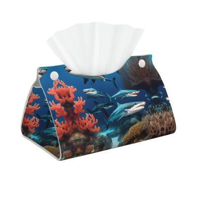 Submarine Shark Coral Printed Tissue Box
