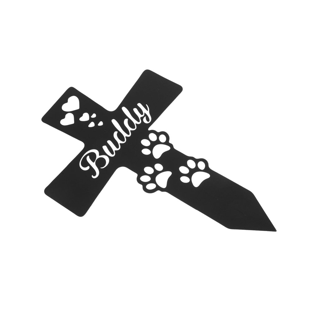 Toddmomy Waterproof Pet Grave Marker, Elegant Dog Memorial Plaque for Outdoor Areas