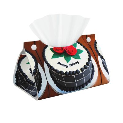 Delicious Cakes Printed Tissue Box for Nightstand, Dining Room, or Living Room