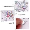 VICASKY Black Festival Tattoos, DIY Rhinestone Chest Stickers, 4 Sets, Acrylic Body Jewelry and Silver Body & Face Decor view 3