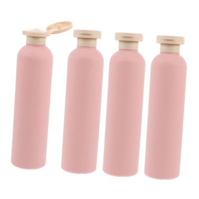 GLEAVI 4-Pack Refillable Plastic Travel Squeeze Bottles with Flip-Top Caps