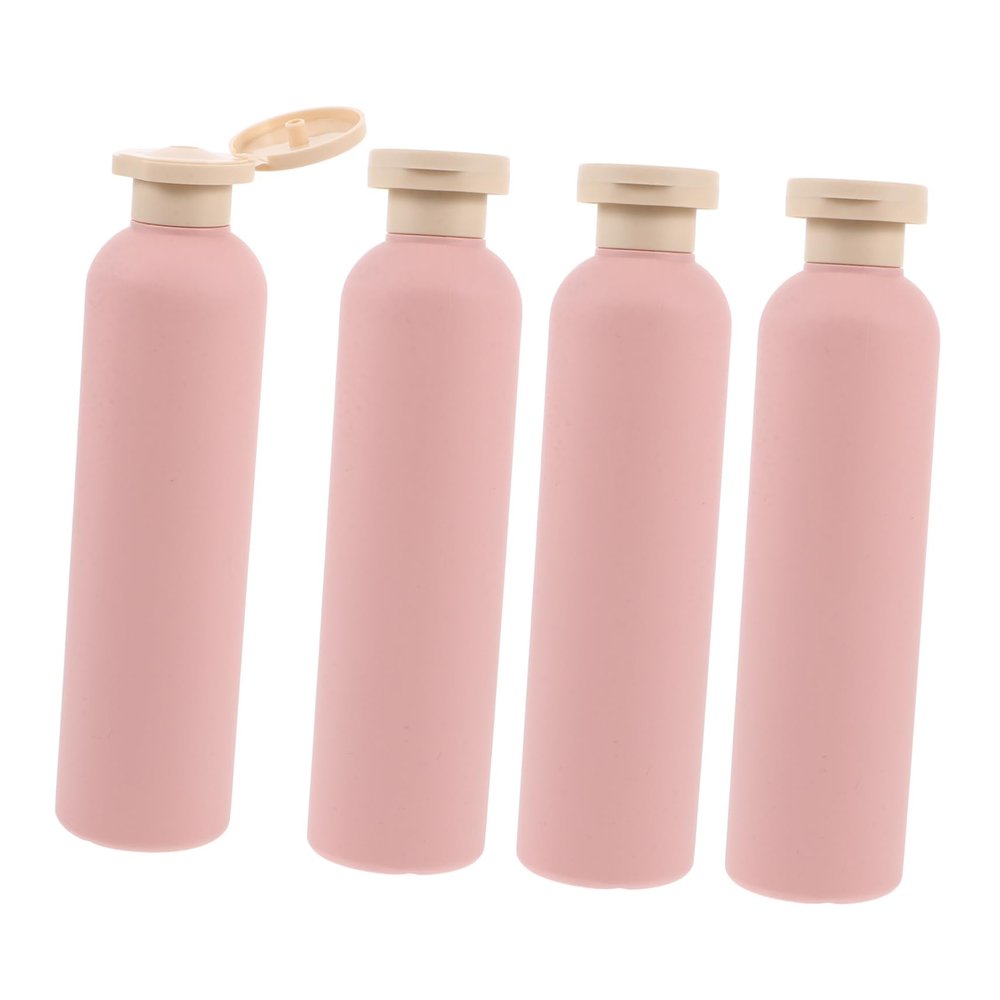 GLEAVI 4-Pack Refillable Plastic Travel Squeeze Bottles with Flip-Top Caps